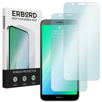 2x edzett üveg a Huawei Y5 2018, ERBORD 9H Hard Glass a képernyőn