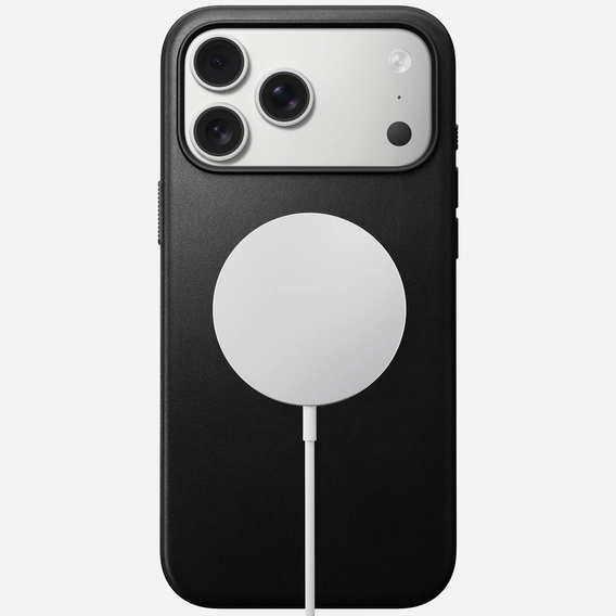 Nomad tok iPhone 17 Pro Max készülékhez, Modern bőr tok, fekete