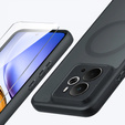 Tok Realme 14 5G / Realme 14T 5G-hoz, MagSafe, ERBORD Matt Case, fekete + képernyőüveg