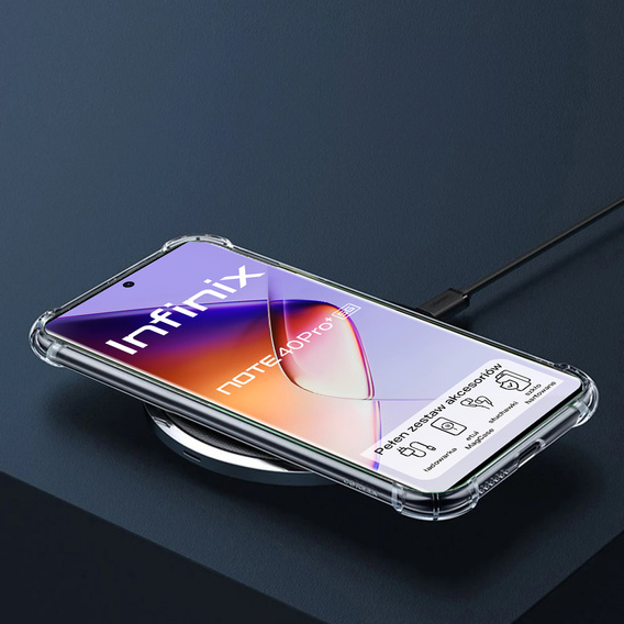 Telefontok a Infinix Note 40 Pro Plus, Dropproof, átlátszó