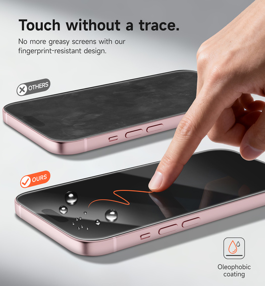 2x SURITCH edzett üveg iPhone 16 / 15 készülékekhez