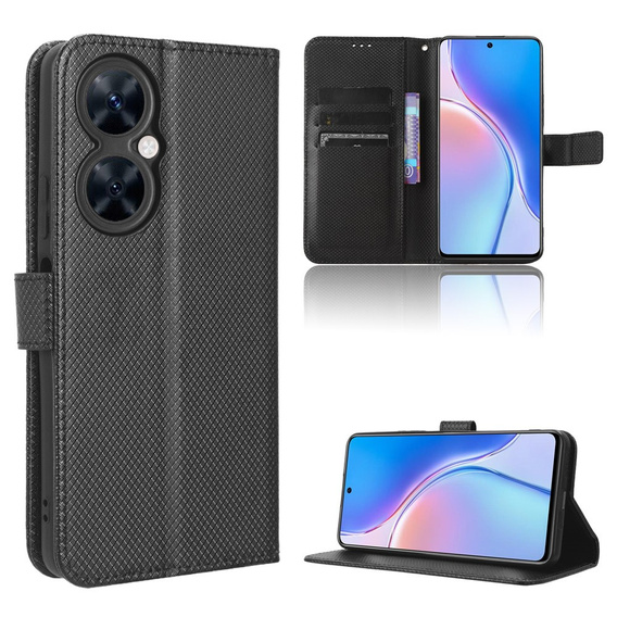 Pattintható tok a Huawei Nova 11i, Wallet Smart Magnet, fekete