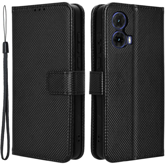 Pattintható tok a Motorola Moto G85, Wallet Smart Magnet, fekete