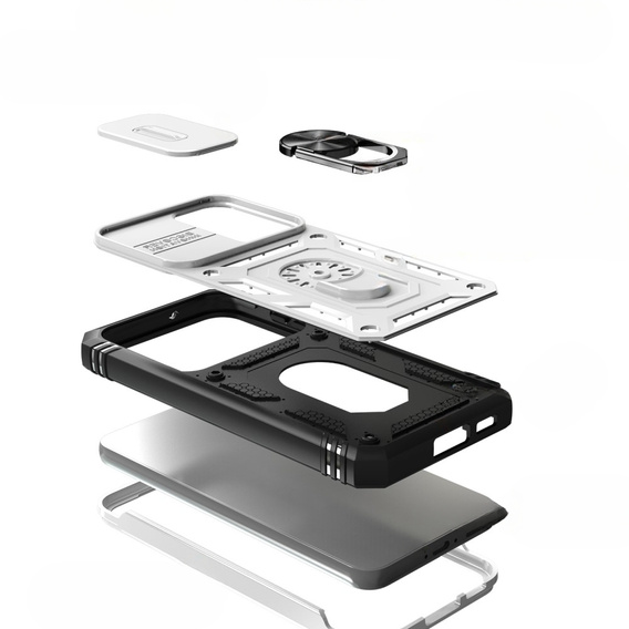 Telefontok a Samsung Galaxy S23, CamShield Slide, CamShield Slide, Fehér / fekete