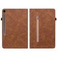 Tok Samsung Galaxy Tab S10 Lite / S10 FE / S9 FE, Wallet Pen Slot, barna