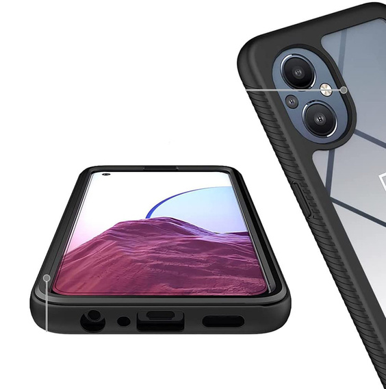 Tok Oppo Reno7 Lite készülékhez, Shockproof, fóliával, kék