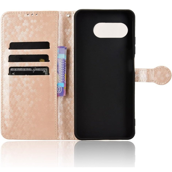 Flap tok T Phone 3 5G, Wallet Rhombus, arany