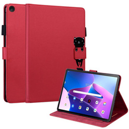 Tok Lenovo Tab M10 Plus 10.6 Gen 3, pánttal, animal, piros