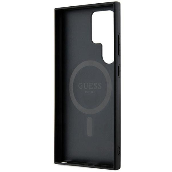 GUESS Telefontok a Samsung Galaxy S24 Ultra, 4G Ring Classic Logo, szürke