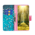 Pattintható tok a Motorola Edge 40 Neo, Wallet, sakura, kék