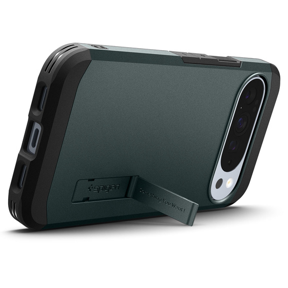 Spigen Tough Armor MagSafe tok a Google Pixel 10 Pro XL-hez, Abyss zöld