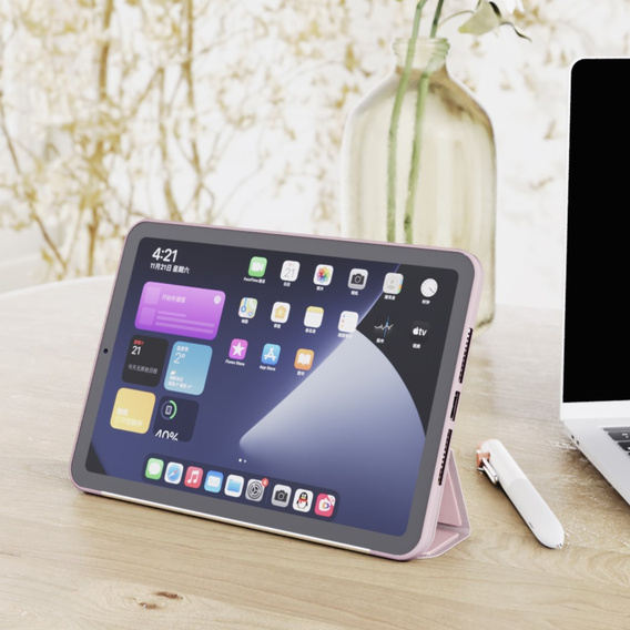 Tok iPad mini 8.3" 2021 (6 gen.) / iPad mini 8.3" 2024 (7 gen.), Smartcase, rózsaszín
