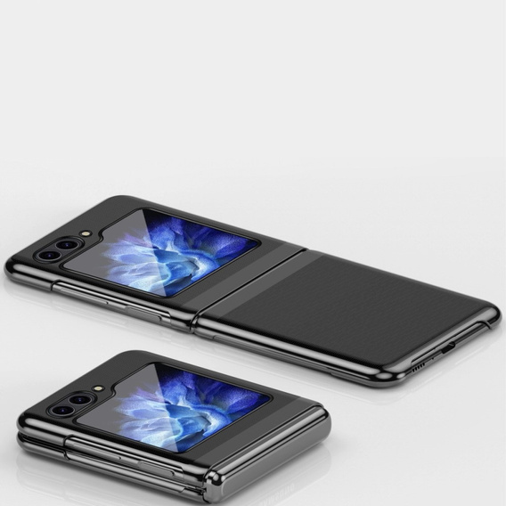 Tok Samsung Galaxy Z Flip7 FE / Z Flip6, PC Case, átlátszó / fekete