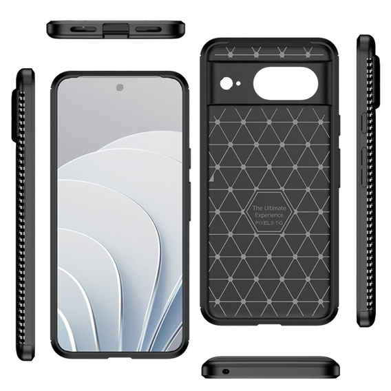 Telefontok a Google Pixel 8, Carbon Gel, fekete