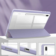 Tok Samsung Galaxy Tab S10 FE+ Plus, Smartcase Hybrid, tolltartó résszel, Marble lila
