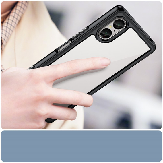 Telefontok a Sony Xperia 5 V, Fusion Hybrid, átlátszó / fekete