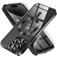 Tok iPhone 15 Pro Max-hoz, Electro MagSafe, fekete + üveg a képernyőhöz