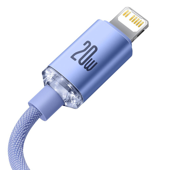 Baseus Crystal Shine USB-C – Lightning kábel, 2,0 m, 20 W, Apple eszközökhöz (Lightning)