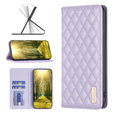 Pattintható tok a Xiaomi Redmi Note 13 5G, Wallet, BINFEN COLOR, lila