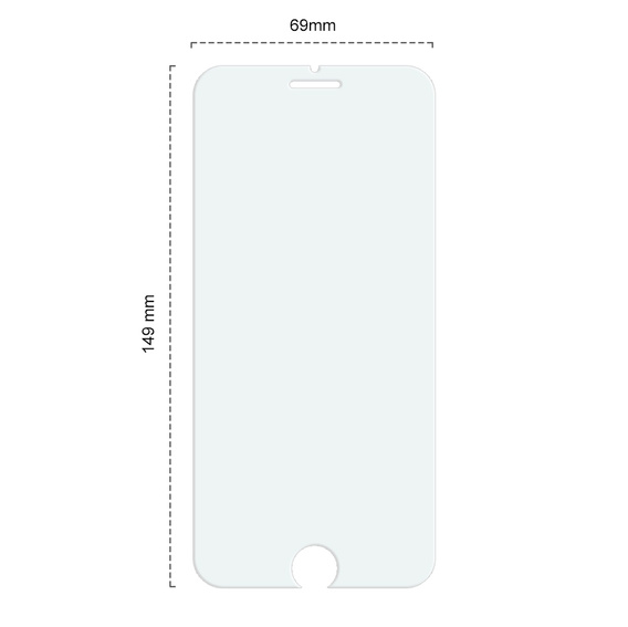 2x edzett üveg a iPhone 7 Plus/8 Plus, ERBORD 9H Hard Glass a képernyőn