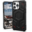 Urban Armor Gear Telefontok a iPhone 15 Pro Max, Monarch Pro Kevlar MagSafe, fekete