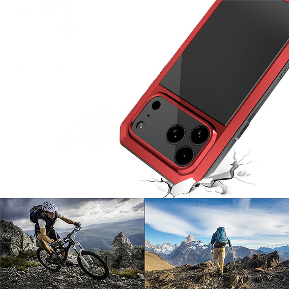 Páncélozott tok beépített edzett üveggel iPhone 17 Pro Max készülékekhez