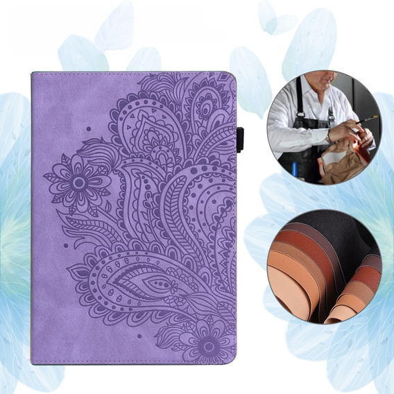 Pattintható tok Xiaomi Redmi Pad SE 11", flower, lila