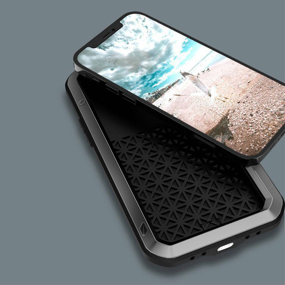 Love Mei Telefontok a iPhone 13 Mini, armored with glass, ezüst