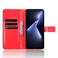 Pattintható tok a Tecno Pova 5 Pro 4G, Crazy Horse Wallet, piros