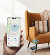 Mágneses pénztárca helymeghatározással, NFC-vel és bölcsővel iPhone 16 Pro készülékhez