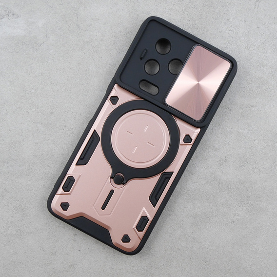Páncélozott tok Infinix Note 12 Pro 4G / Note 12 2023, CamShield Slide, rózsaszín rose gold