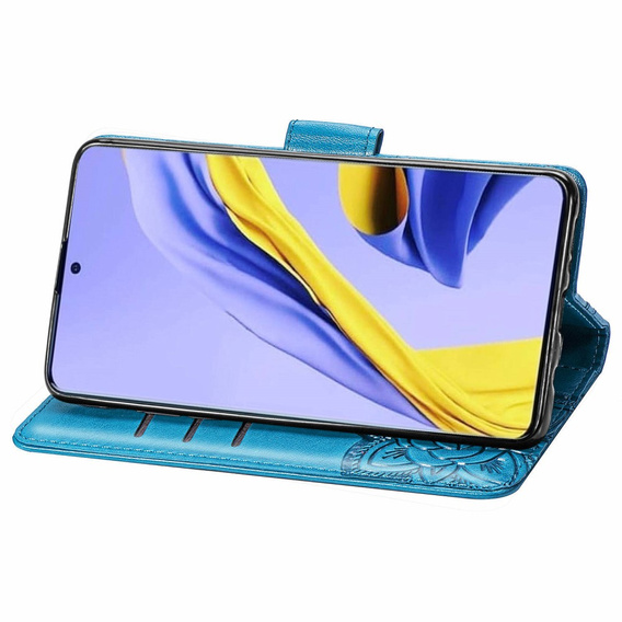 Pattintható tok a Samsung Galaxy A51 4G, Butterfly, kék