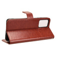 Pattintható tok a Motorola Moto E14, Crazy Horse Wallet, barna