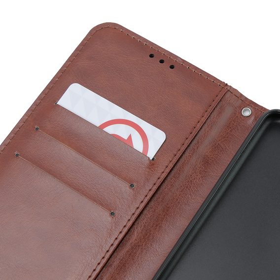 Pattintható tok a Oppo A79 5G, Crazy Horse Wallet, barna