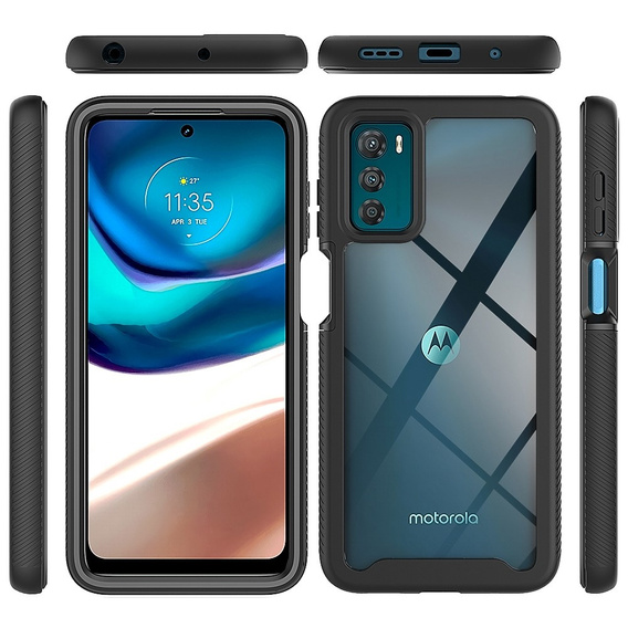 Tok Motorola Moto G42 4G készülékhez, Shockproof, fóliával, fekete