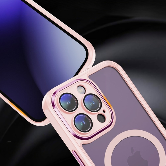 Tok iPhone 15 Pro, ERBORD Impact Guard, MagSafe, rózsaszín