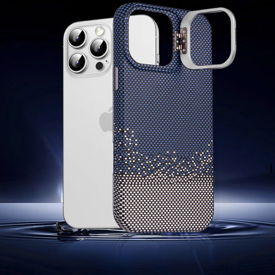 Tok iPhone 15 Pro Max készülékhez, Frame Kickstand, MagSafe, Sand Blue