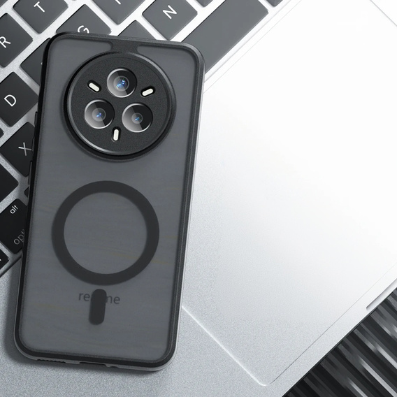 Tok Realme 14 Pro+ 5G-hoz, MagSafe, ERBORD Matt Case, fekete