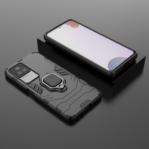 Telefontok a Xiaomi Poco F4 5G, Kickstand Ring, fekete