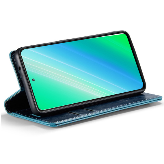Pattintható tok a Samsung Galaxy A54, ERBORD Waxy Wallet, kék