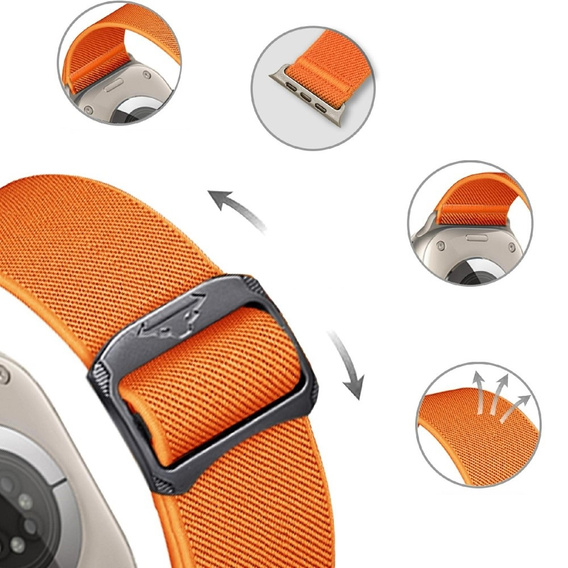 Nylon szíj Apple Watch 1/2/3/4/4/5/6/7/8/9/SE/Ultra/Ultra 2 42/44/45/49mm-es órához
