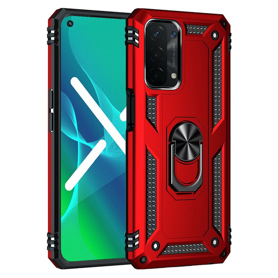 Páncélozott telefontok a OPPO A54 5G/A74 5G/A93 5G, Nox Case Ring, piros