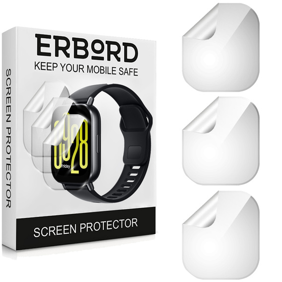 3x ERBORD hidrogél fólia Xiaomi Redmi Watch 5 Active