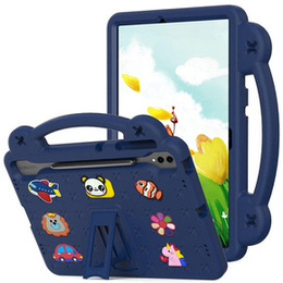 Gyermek tok Samsung Galaxy Tab S9 FE+ Plus, Cute Patterns, állvánnyal, sötétkék
