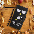 Pattintható tok a Xiaomi Redmi 13C / Poco C65, Wallet, Don't Touch My Phone, fekete