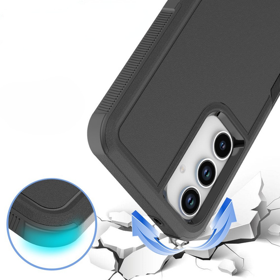 Páncélozott tok Samsung Galaxy A56 5G, Dual Shockproof, fekete