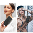 CASEME tok Samsung Galaxy A56 5G, Leather Wallet Cash and Card Slots, pánttal, fekete