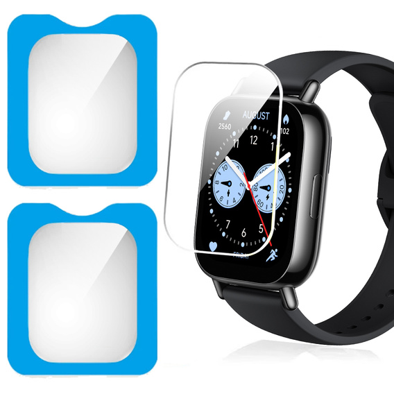 2x edzett üveg ERBORD rögzítőkerettel az Xiaomi Redmi Watch 5 Lite-es órájához