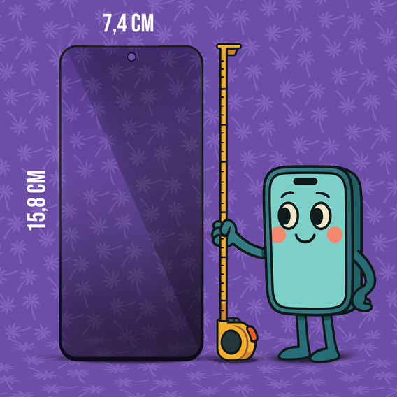 Shy Palm Privacy edzett üveg Samsung Galaxy A36/A56/S25 FE-hez