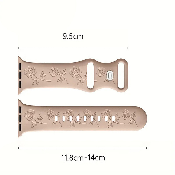 Szilikon szíj Apple Watch 1/2/3/4/4/5/6/7/8/9/SE 38/40/41/mm-es órához
